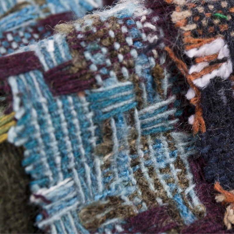 Boho นูน Houndstooth ผ้าทอ Jacquard ขนสัตว์ 2123