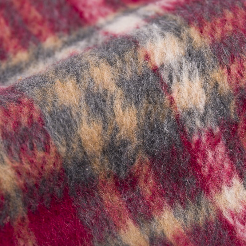 Tartan Plaid Windowpane ผ้าขนสัตว์หลากสีโพลีเอสเตอร์ผ้าทวีด 2145