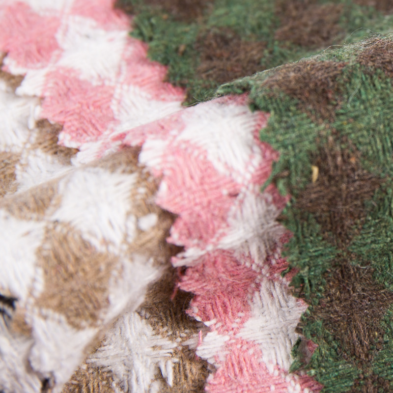 ผ้าแจ๊คการ์ด ลายตารางเพชร 2188