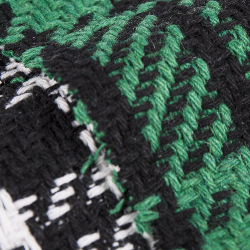 ผ้าทวีตทอลายตารางสีเขียวเข้มเนื้อใส 2397