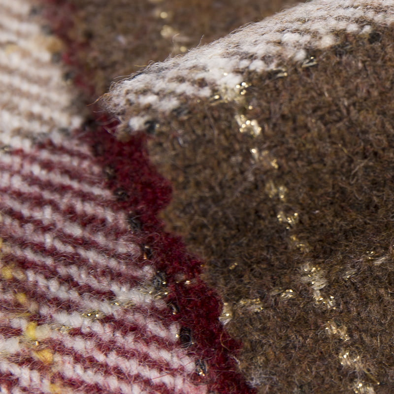 ผ้าตาหมากรุกลายสก๊อต โกลด์ ซิลเวอร์ ทวิล เมทัลลิก ทวีด 2576