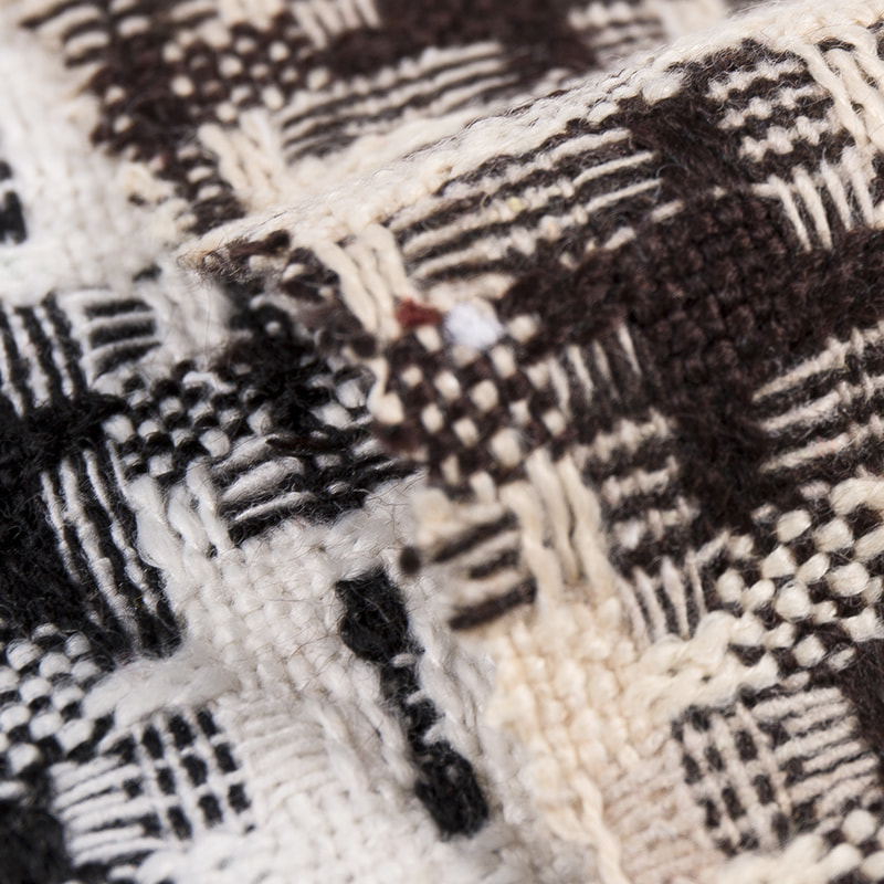 ผ้าฟลีซ Jacquard ลายตารางหมากรุก 2709