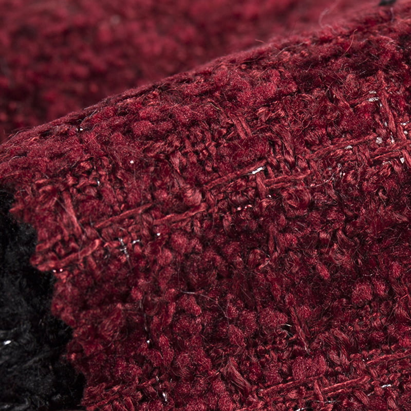 Chanel Plaid Check ผ้าเมทัลลิก Jacquard Tweed 3260