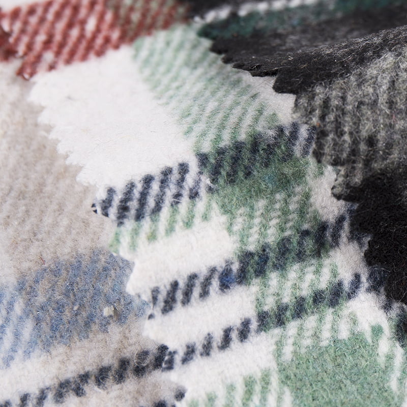 ผ้าขนสัตว์ลายตารางหมากรุกสีอ่อน 3509