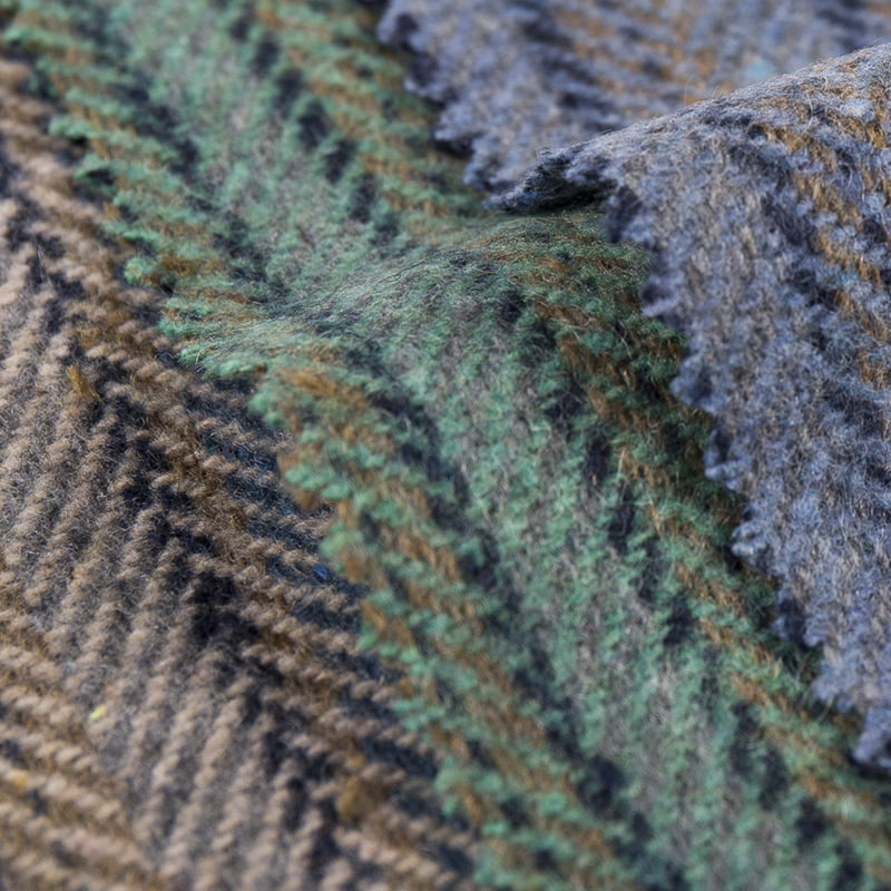 Herringbone Twill Stripe Jacquard ผ้าขนสัตว์ทอผ้า 3535