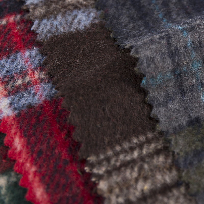 แปรงลายสก๊อตลายสก๊อตผมยาว Jacquard ผ้าทวีด 3545