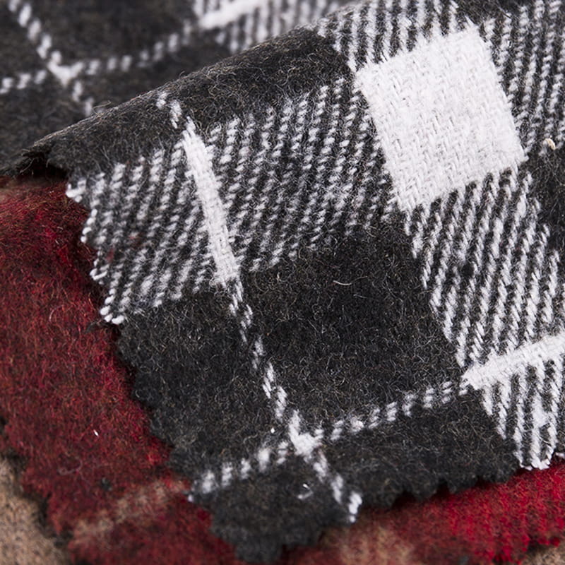 ผ้าทวีดลายทแยงลายสก๊อตสีแดงดีไซน์ใหม่สำหรับเสื้อ 3547