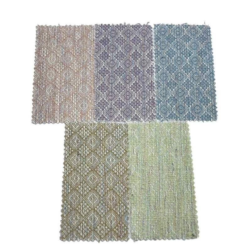 ผ้าม่านขนสัตว์ Jacquard ลายนูนผ้าทวีดสำหรับเดรส 3768
